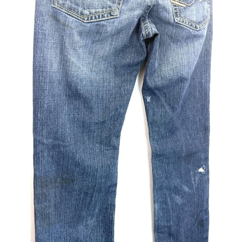 Ariat M5 Slim Outlaw Stackable Straight Leg Jeans Blue Thrashed Mens 31x34 - Picture 7 of 9